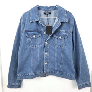 NWT Hudson Trucker Jean Jacket Coat 1X Plus Size Layered Fashion